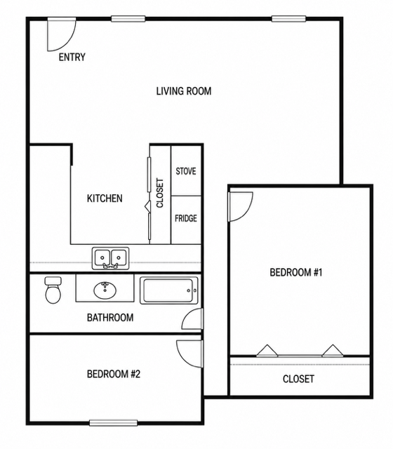 Imperial Manor two-bedroom floor plan