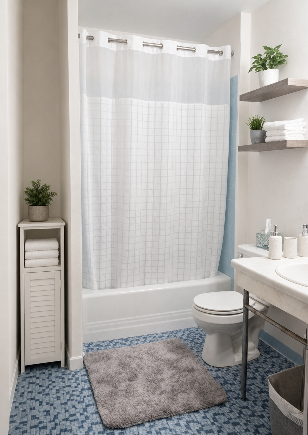 Imperial Manor one-bedroom bathroom with bathtub